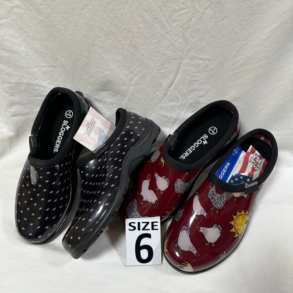 Two for One Price!!! Sloggers Waterproof Rain Shoes - Red Chicken & Polka Dot. - Picture 4 of 4